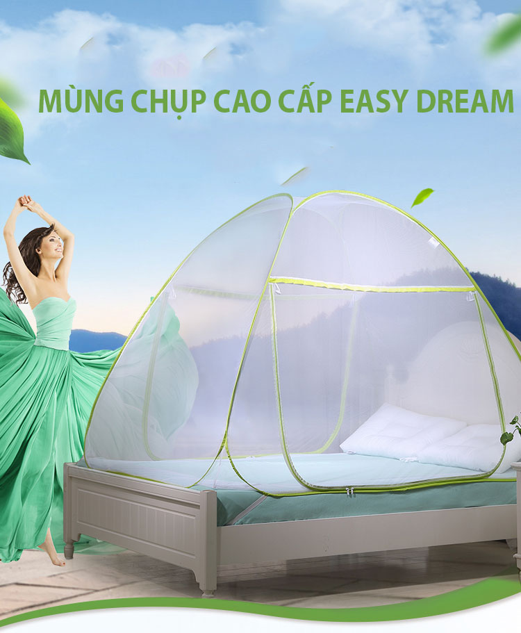 Các mẫu mùng khung xếp thông minh - mùng chụp tự bung gấp gọn - mùng Lều 