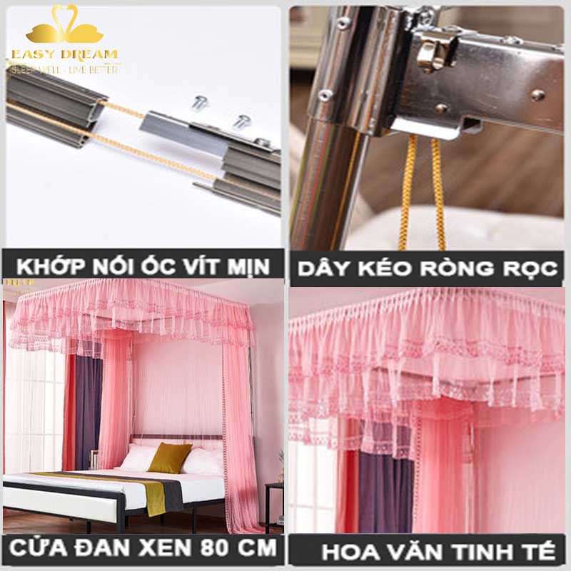 Màn khung không khoan tường có dây kéo ròng rọc - Bán ra Bắc Ninh -Hà Nội -Nam Định