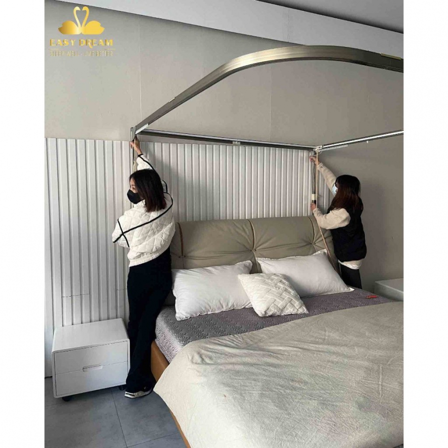 Màn khung kéo dây ròng rọc+ tăng chỉnh chiều cao cao cấp EASY DREAM 