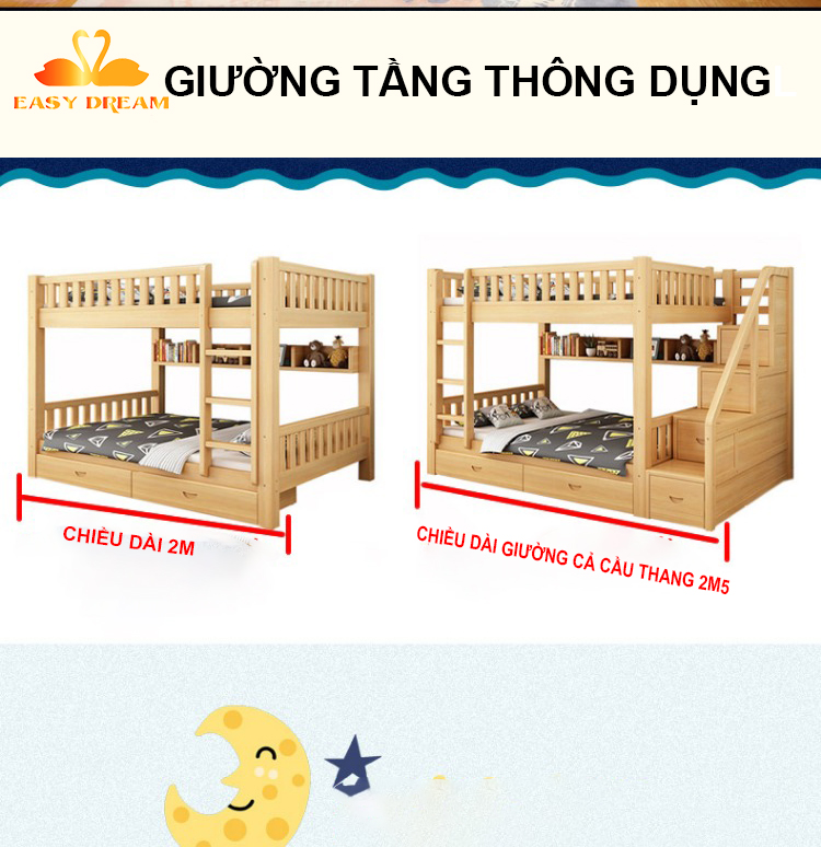 Màn giường Tầng không khoan tường 