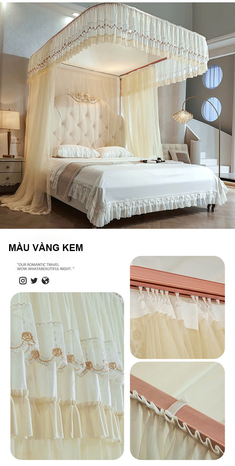 Màn khung không khoan tường , màn ngủ không khoan tường 
