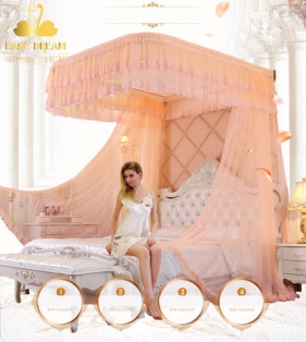 Màn khung ròng rọc phải khoan tường mã số 809 - mùng ngủ 