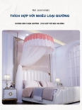 Màn khung tròn đa năng không khoan tường sử dụng được các loại giường từ 1m đến 2.2m