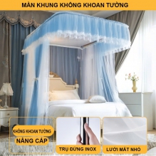 Màn khung 2 lớp  không khoan tường cao cấp chống muỗi 